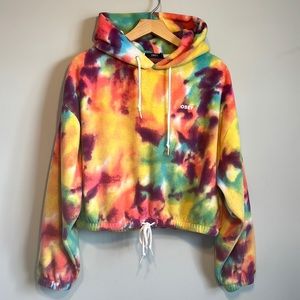 OBEY fleece tie dye hoodie